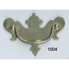 Chippendale Brass Back Plate with Bail Pull – SKU 1004