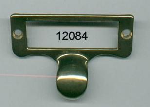 Brass Cabinet Card Frame and Pull (SKU 12084)