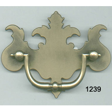 Bail Pull with Back Plate – Chippendale Style – SKU 1239