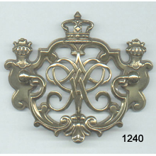 Bail Pull with Pierced Plate – Antique Brass – SKU 1240