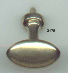 Oval Brass Knob (SKU 3175)