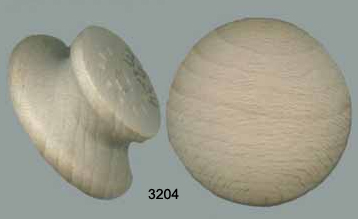 Round Wood Knobs (SKU 3204)