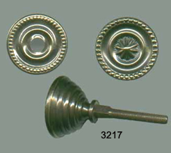Brass Knob with Back Plate (SKU 3217)
