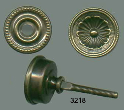 Brass Knob with Back Plate (SKU 3218)