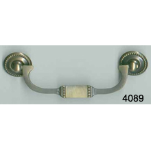 4 1/2-Inch Solid Brass Bail Pull – Antique Brass – SKU 4089