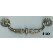 5-Inch Brass Bail with Rosettes – Antique Brass – SKU 4100