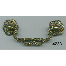 Solid Cast Brass Bail Pull – 3″ Bore – Antique Brass – SKU 4233
