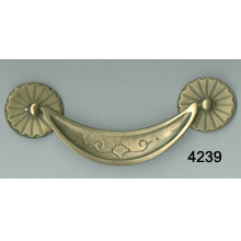 Antique Brass Bail Pull – Solid Cast Brass – SKU 4239