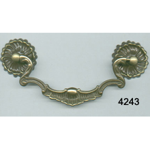 Solid Brass Bail Pull – Antique Finish – SKU 4243