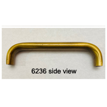 4 inch antique brass furniture pull oval bar SKU 6236