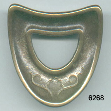 Antique Brass Furniture Pull – 1″ Bore – SKU 6268