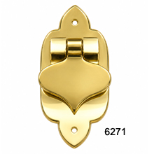 Polished Brass Drop Pull with Back Plate – SKU 6271