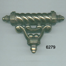 Antique Brass Vertical Pull – SKU 6279