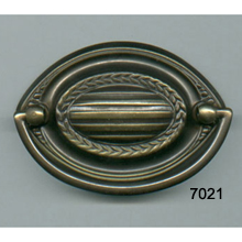 Hepplewhite Pull – Sheridan Pull – Oval Back Plate with Bail – SKU 7021