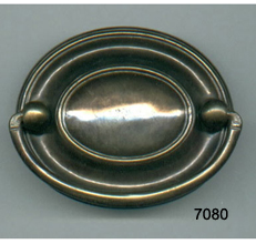 Hepplewhite Pull – Sheridan Pull – Oval Back Plate with Bail (SKU 7080)