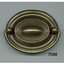 Antique Brass Oval Back Plate with Bail – SKU 7098
