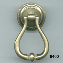 Solid Brass Drop Pull – Satin Brass Finish – SKU 8400