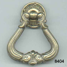 Solid Brass Drop Pull with Back Plate – Antique Brass – SKU 8404