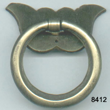 Solid Brass Round Furniture Pull – 2″ Antique Brass | SKU 8412