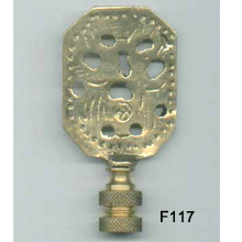 3-Inch Solid Brass Lamp Finial – Antique Brass – SKU F117
