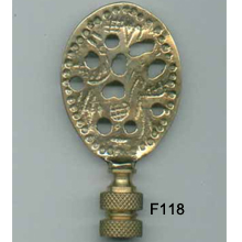 Antique Brass Lamp Finial – Solid Cast Brass, 3 1/4″ | F118