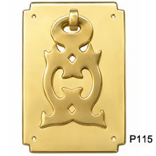 Asian Brass Back Plate with Pull – SKU P115