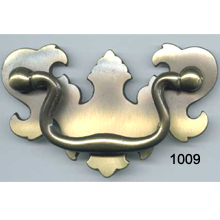 Chippendale Brass Back Plate with Bail – SKU 1009