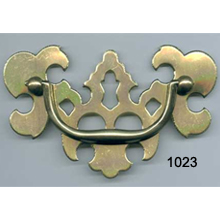 Wrought Brass Back Plate with Bail – Antique Brass – SKU 1023