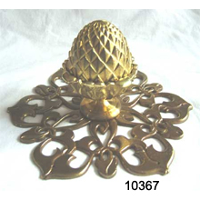 Brass Back Plate with Center Knob – SKU 10367