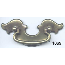 Back Plate with Bail – Antique Brass – SKU 1069