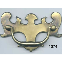 Antique Brass Back Plate with Bail – SKU 1074