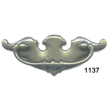 Back Plate with Bail – Antique Brass – SKU 1137
