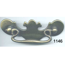 Antique Brass Back Plate with Bail – SKU 1146