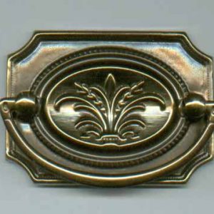 Hepplewhite Pull – Sheridan Pull – Cut Corner Oval Back Plate with Bail (SKU 7027)