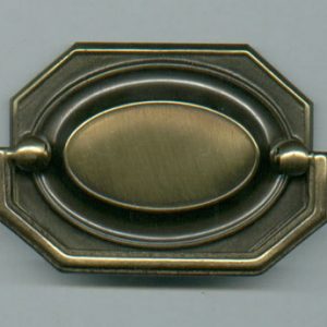 Hepplewhite Pull – Sheridan Pull – Cut Corner Oval Back Plate with Bail (SKU 7029)